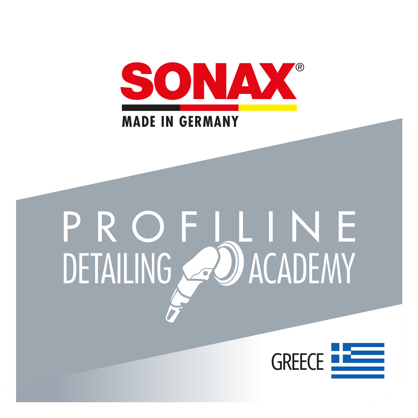 A detailer prepares a black Porsche.